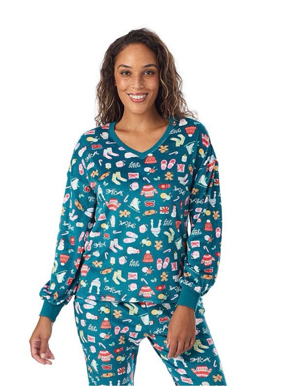 Cuddl Duds Crystal Fleece Pajama Set, Holiday, Christmas plus size, XXL, NWT